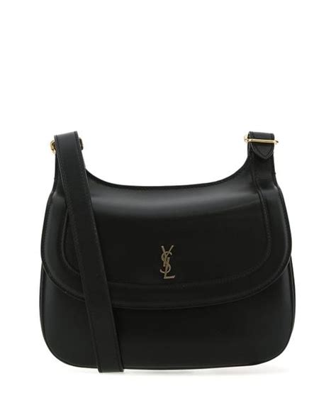 Saint Laurent Black Leather Medium Charlie Crossbody Bag